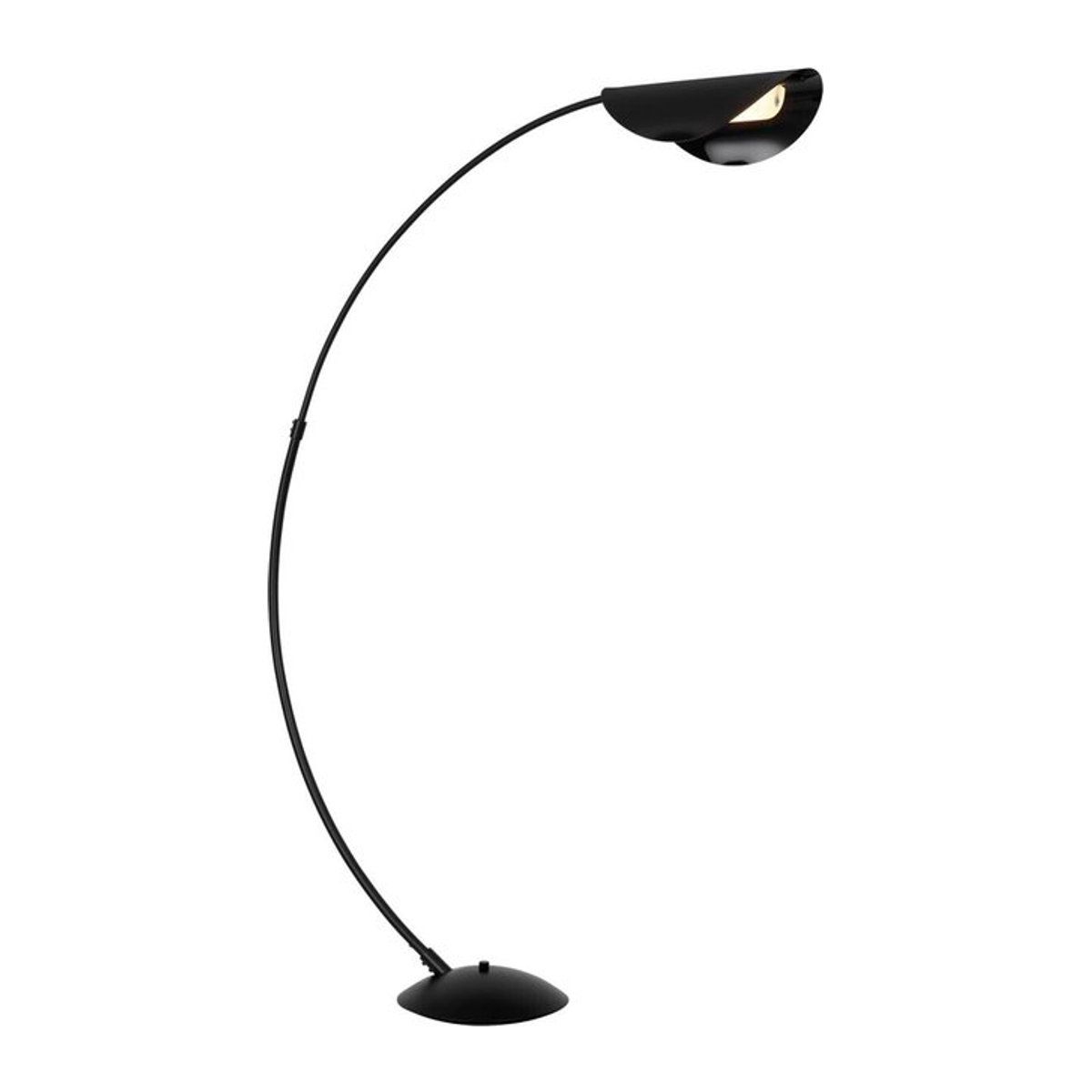 GLOBO Stehlampe Bogenlampe Modern in Schwarz und Grau aus Metall und Acryl mit warmweißem Licht - Bild 1