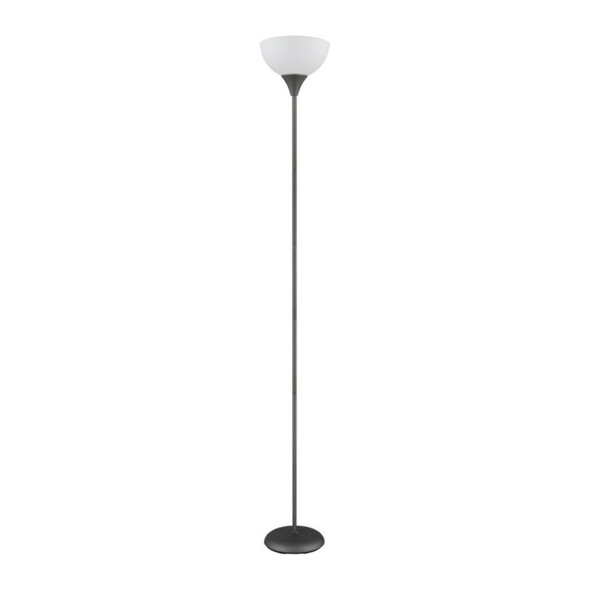 GLOBO Stehlampe Modern Minimalistisch in Schwarz aus Metall und Kunststoff mit Opal Kunststoff Schirm, E27, Höhe: 178,5 cm, Durchmesser: 25 cm - Bild 1