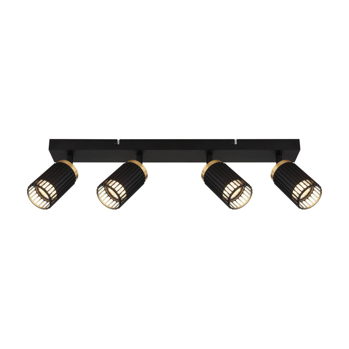 GLOBO Strahler aus Aluminium und Metall in Schwarz und Gold für GU10 Leuchtmittel, B/H/T/L: 12,5 x 15,5 x 53 x 53 cm - Bild 4
