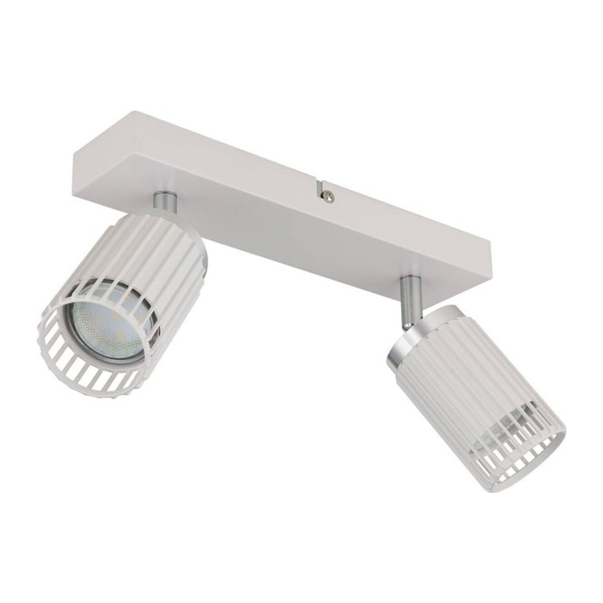 GLOBO Strahler Weiß aus Aluminium und Metall mit 2 Brennstellen für GU10, B/H/T: 12,5 x 15,5 x 26 cm - Bild 1