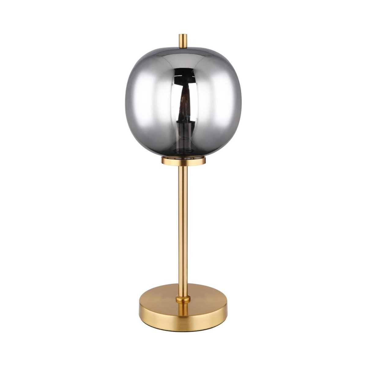 Globo Tischlampe Blacky I Modern aus Metall und Glas in Messing und Schwarz, H: 45 cm, B: 18,5 cm - Bild 3