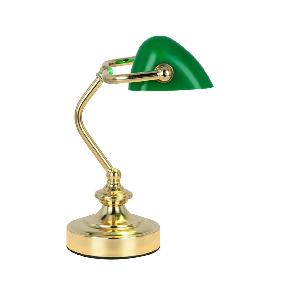 GLOBO Tischlampe Klaus in Grün und Gold aus Metall mit E27 Fassung, B/H/L: 19 x 24 x 17 cm - Bild 2