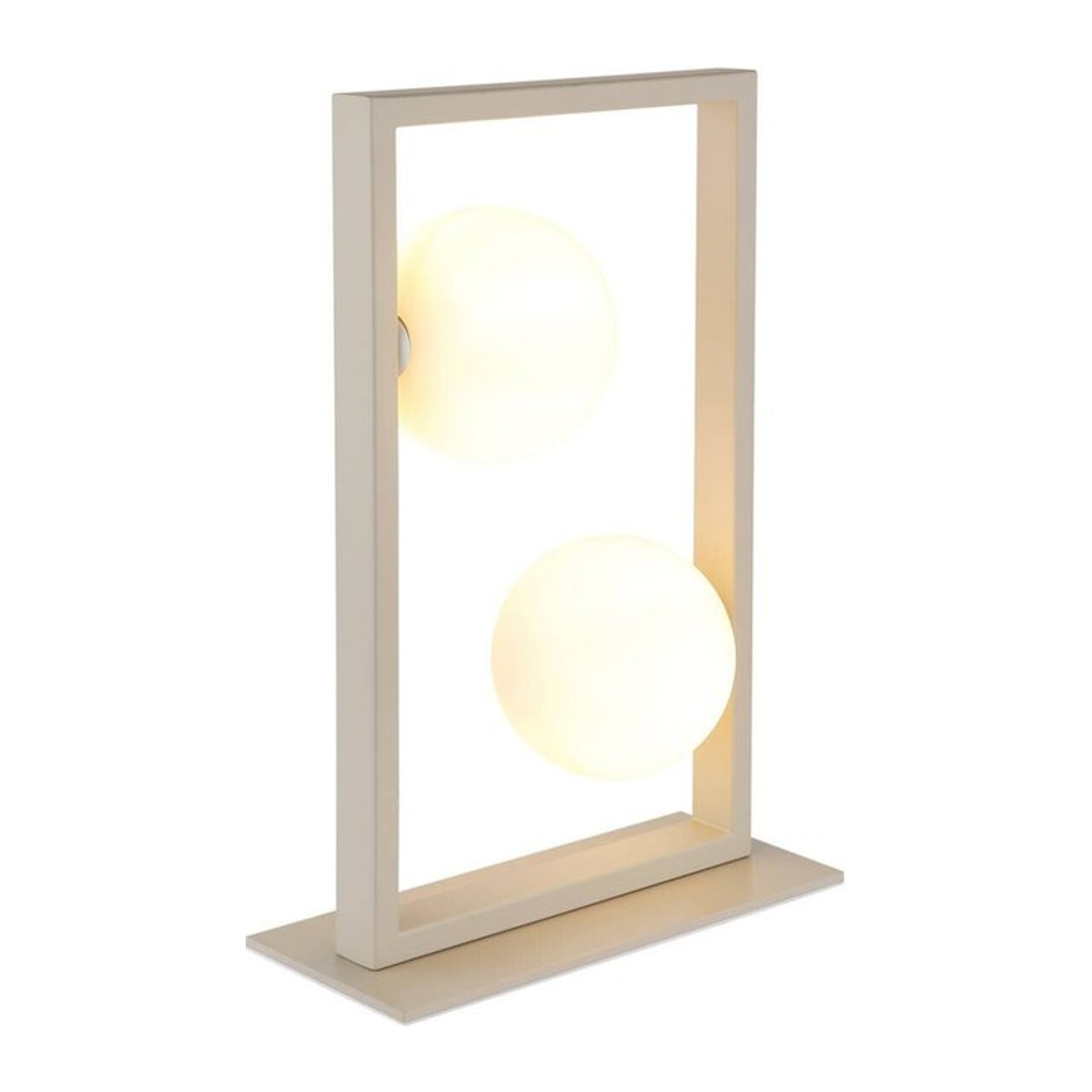 GLOBO Tischleuchte Modern in Schwarz und Beige aus Metall und Glas mit G9 Fassung, B/H/L: 12 x 40 x 28 cm - Bild 1