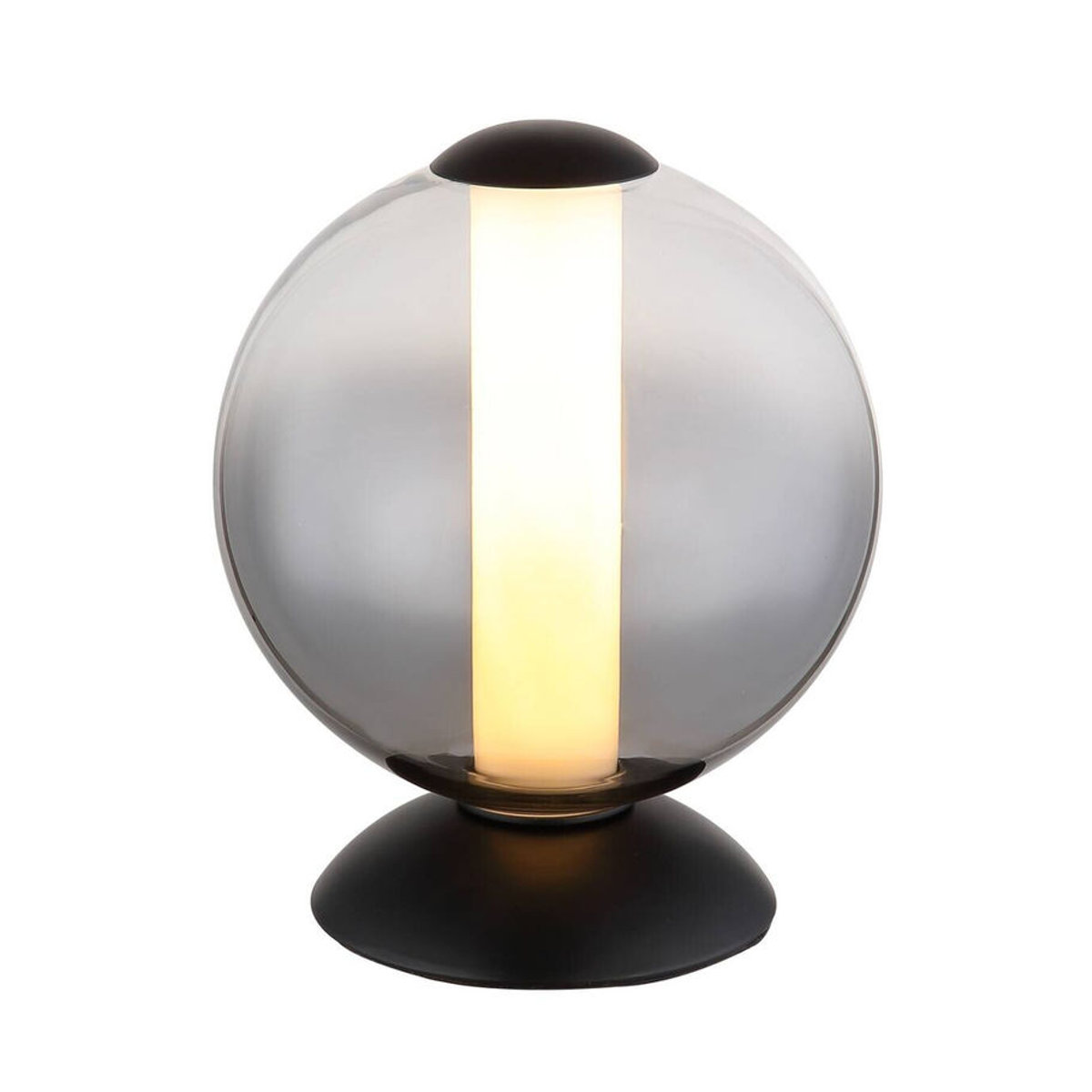 GLOBO Tischleuchte Modern in Schwarz und Rauch aus Metall und Glas mit integriertem warmweißem LED-Licht, Höhe: 21 cm, Breite: 18 cm - Bild 2