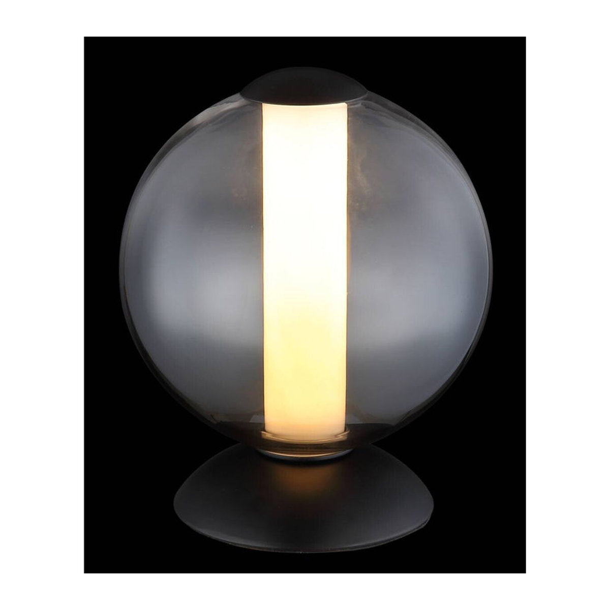 GLOBO Tischleuchte Modern in Schwarz und Rauch aus Metall und Glas mit integriertem warmweißem LED-Licht, Höhe: 21 cm, Breite: 18 cm - Bild 4