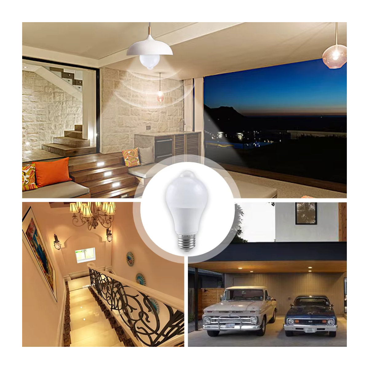 Globvat LED-Glühbirne mit Bewegungssensor und Infrarot-Erkennung E27 B22 AC 85-265V Nachtlicht für dein Zuhause - Bild 5