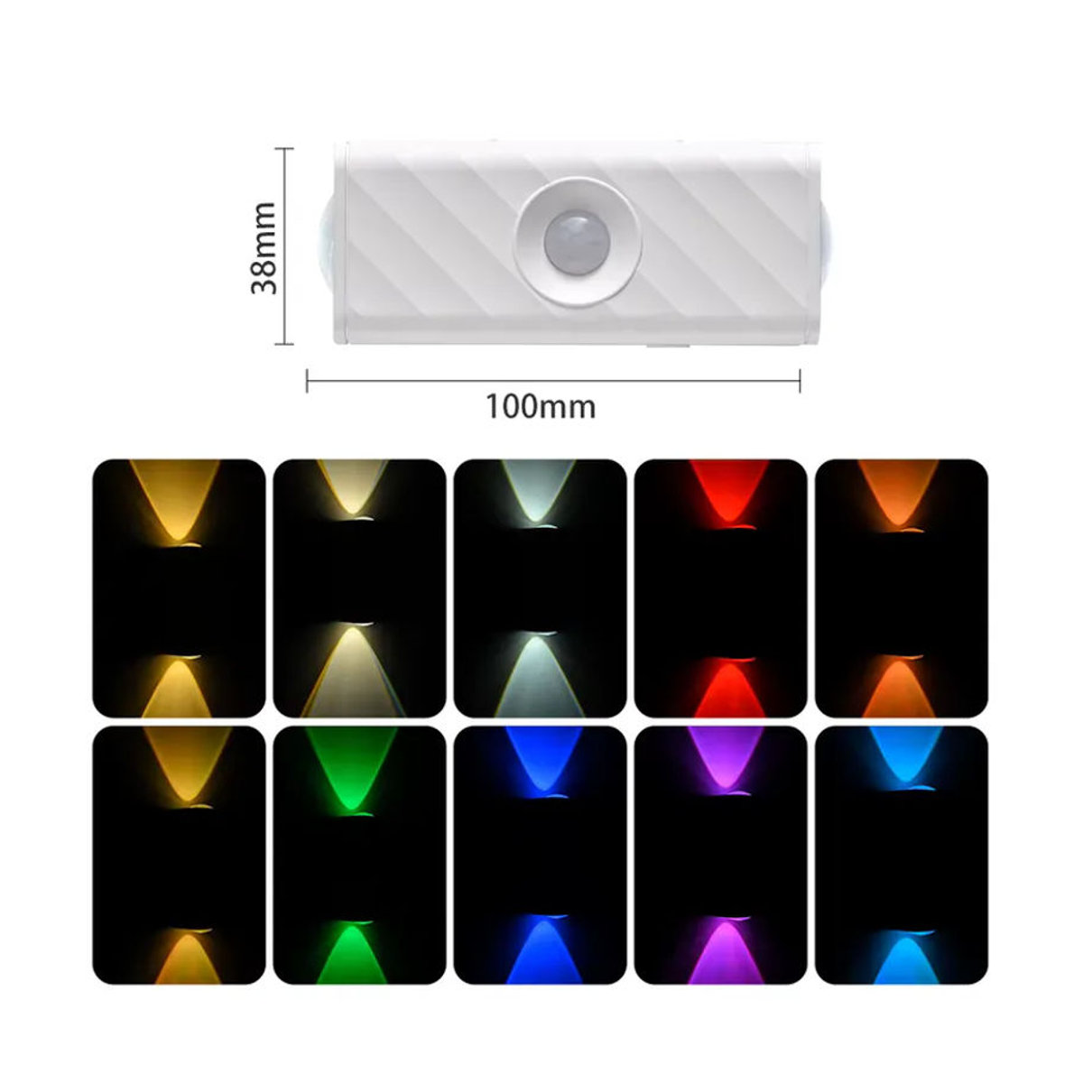 Globvat Wiederaufladbare LED-Nachtleuchte mit Bewegungssensor und Fernbedienung, Doppelkopf Magnetische Wandlampe zur Möbelbeleuchtung, Weiß - Bild 2