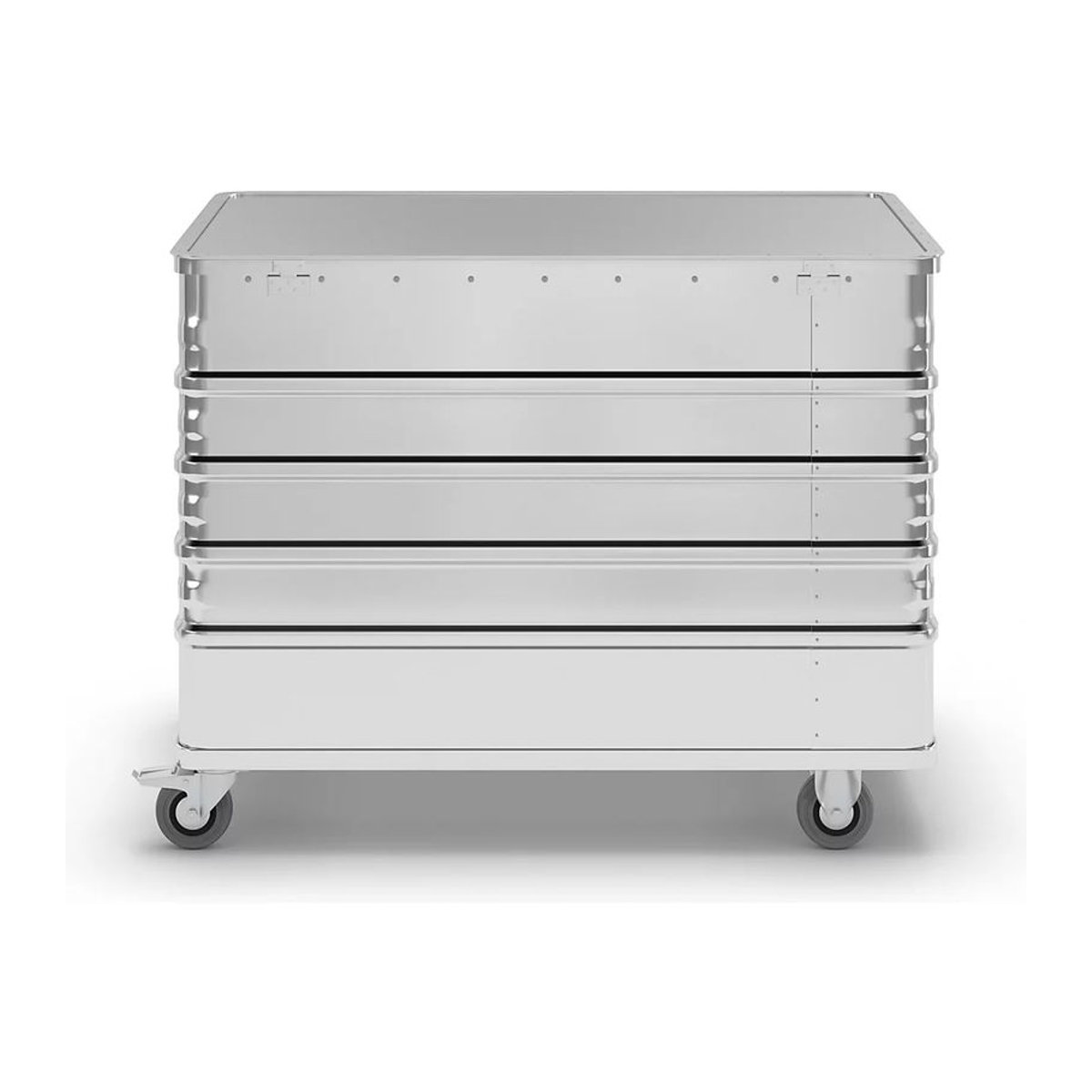 Gmöhling Aluminium Transportwagen mit Scharnierdeckel und 322 l Volumen, Traglast max. 200 kg - Bild 2