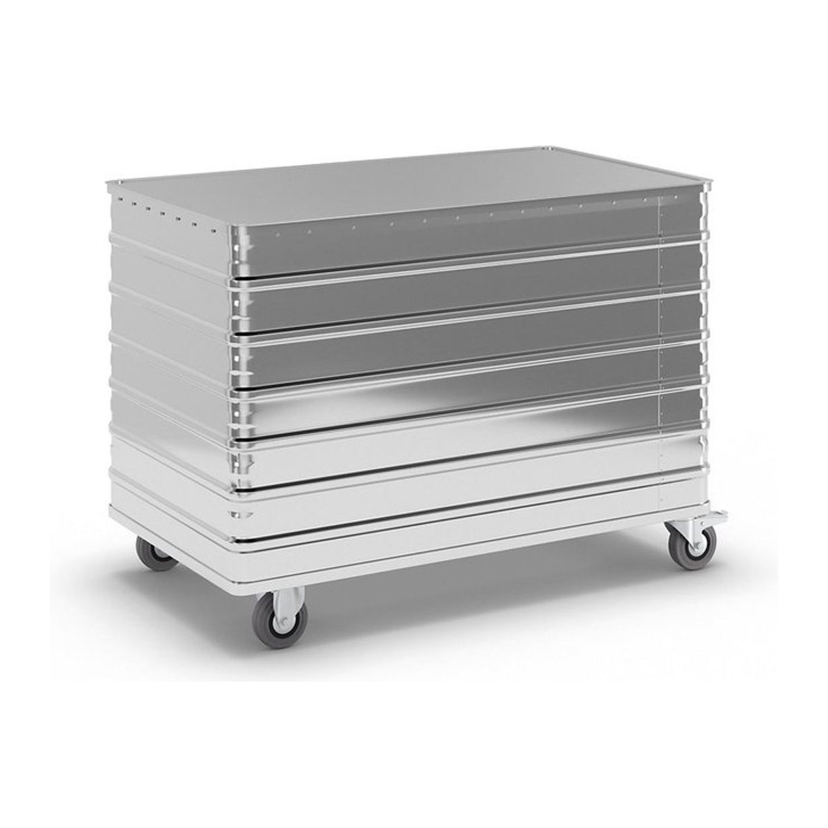 Gmöhling Aluminium Transportwagen mit Scharnierdeckel und 656 l Volumen - Bild 1