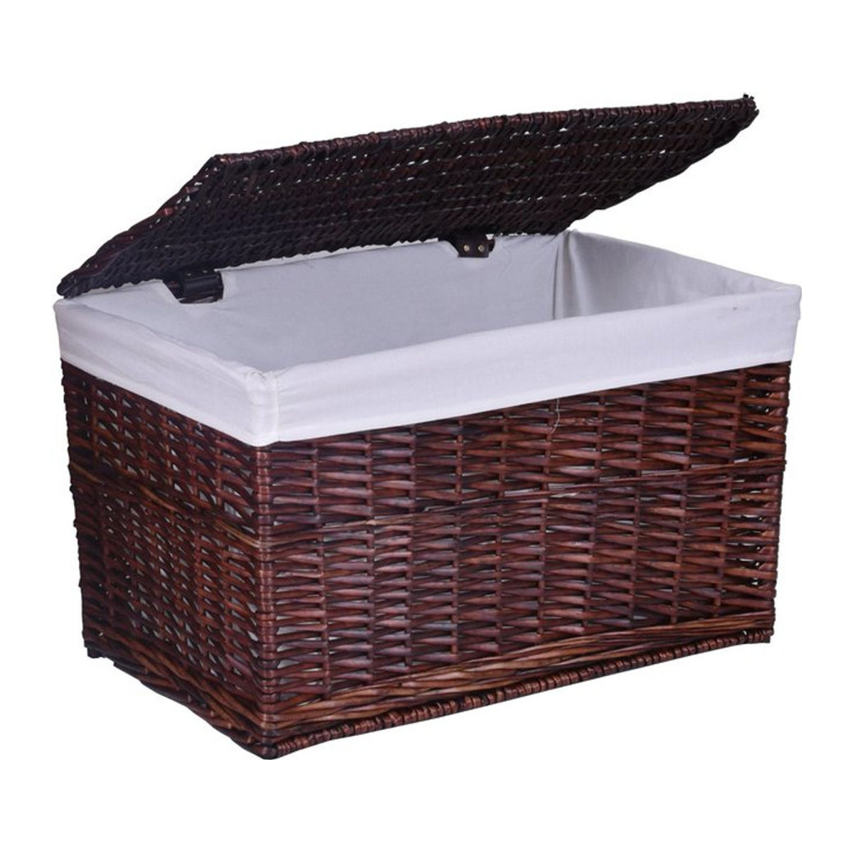 Gockowiak Aufbewahrungsbox aus Rattan und Leinen in Braun im Landhausstil mit 160 L Volumen - Bild 1