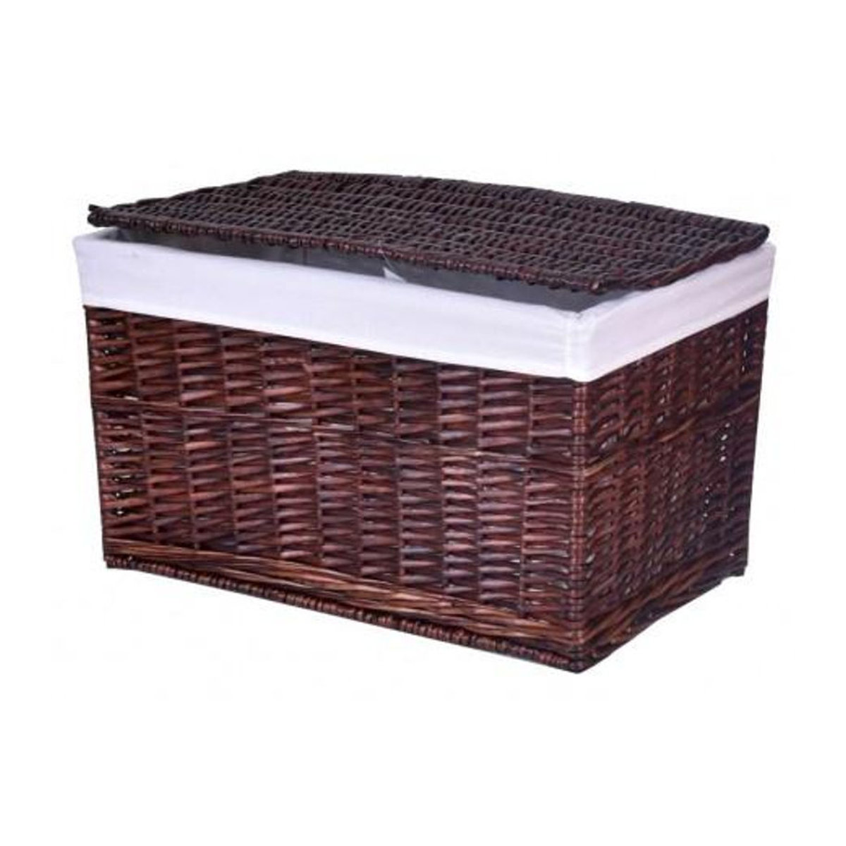 Gockowiak Aufbewahrungsbox aus Rattan und Leinen in Braun im Landhausstil mit 160 L Volumen - Bild 5