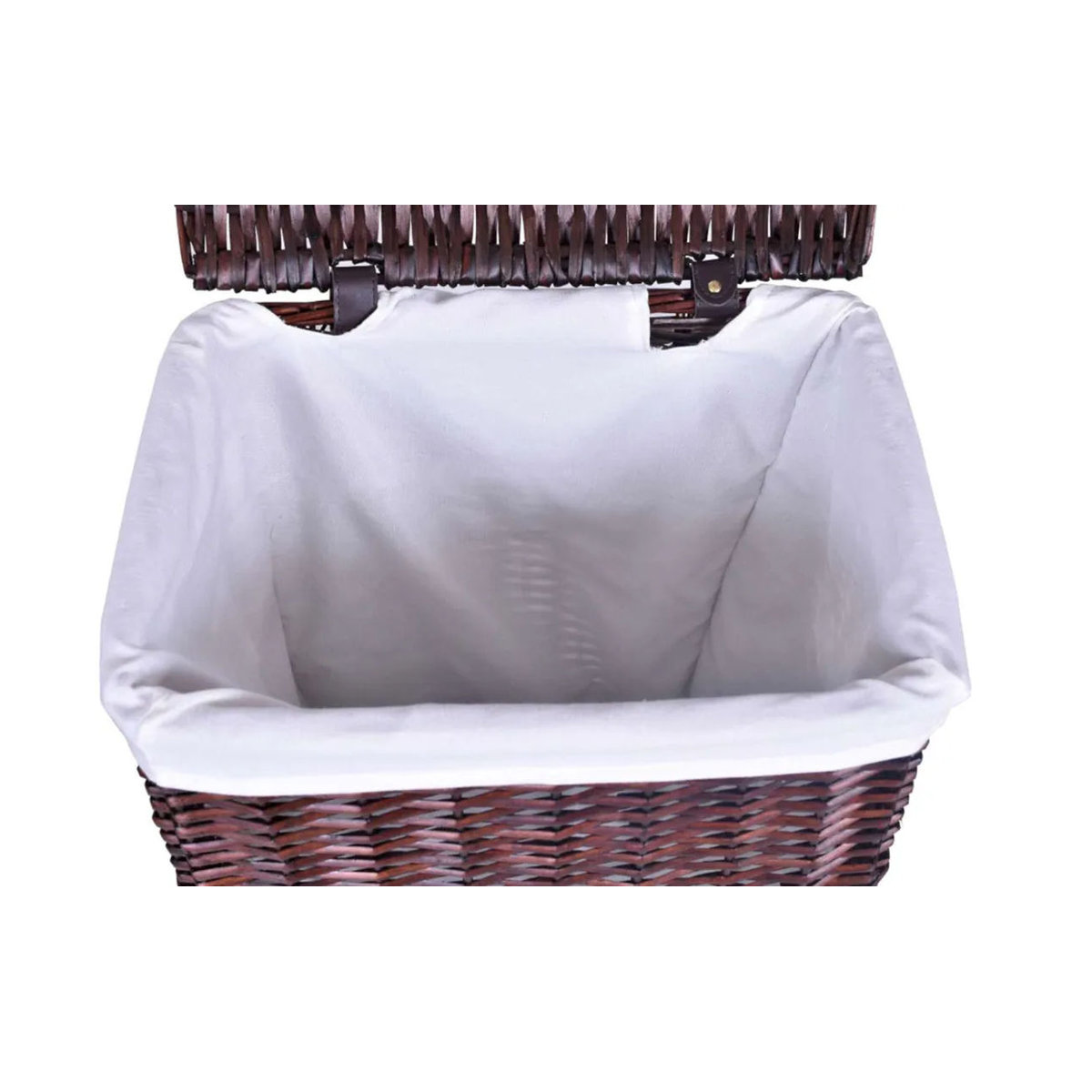 Gockowiak Wäschekorb aus Rattan und Textil in Braun, rechteckig, 72 Liter - Bild 4
