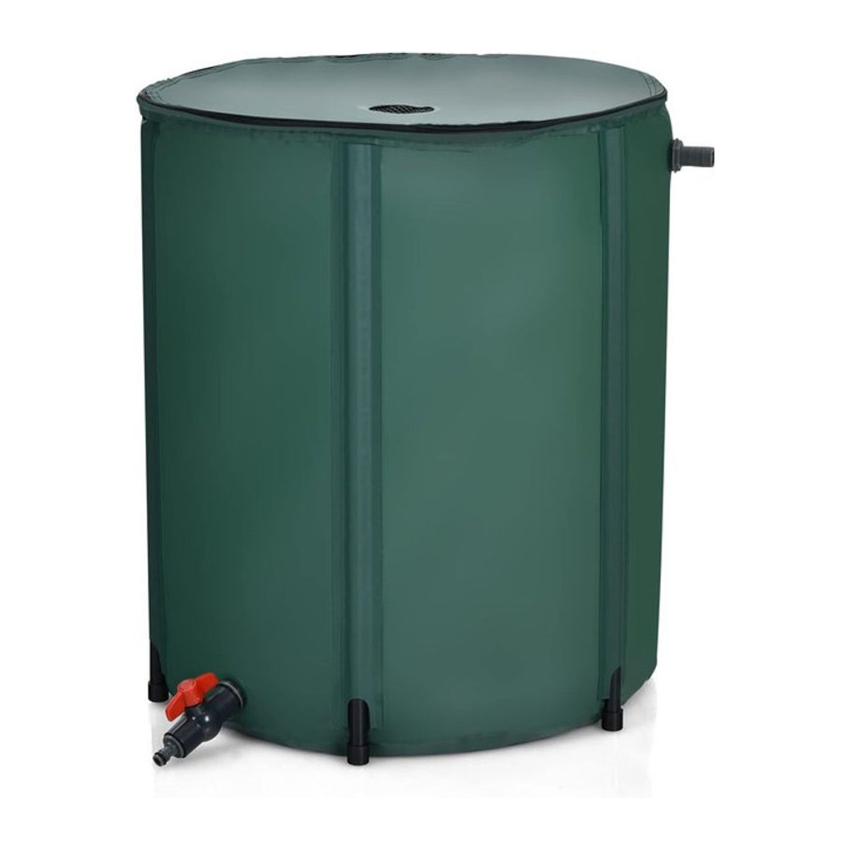 GOFLAME Faltbarer Regenfass mit Überlaufventil, 225l Regentank aus PVC, B/T/H: 60 x 60 x 80 cm - Bild 1