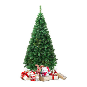 GOFLAME Künstlicher Weihnachtsbaum in Grün mit Metallständer, Höhe: 180 cm