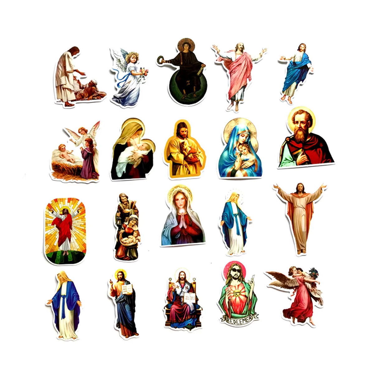 GOGOTU Jesus Christian Religion Aufkleber Set, wasserfeste DIY Graffiti Sticker für Laptop, Auto, Handy und Gepäck, mehrfarbig - Bild 4