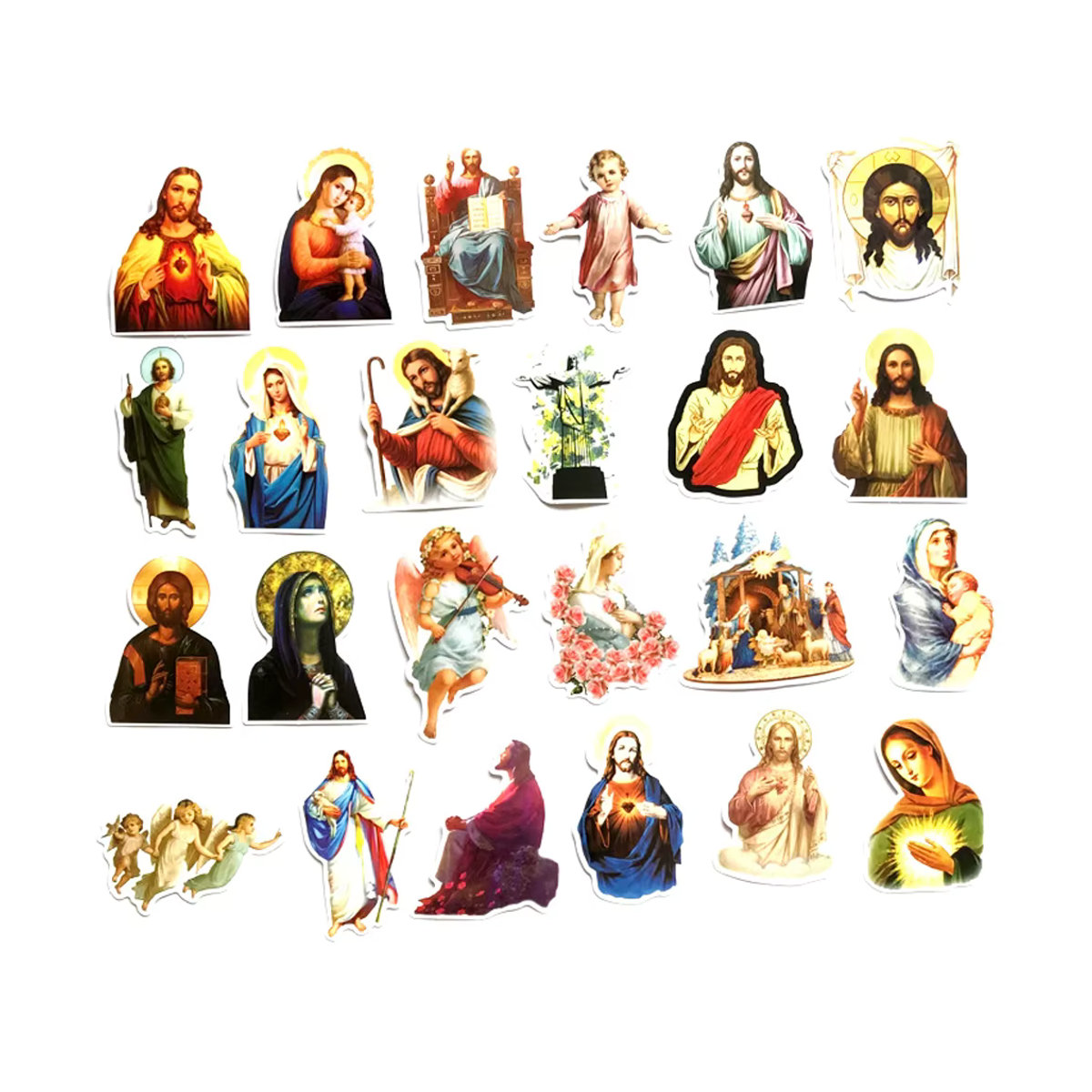 GOGOTU Jesus Christian Religion Aufkleber Set, wasserfeste DIY Graffiti Sticker für Laptop, Auto, Handy und Gepäck, mehrfarbig - Bild 5