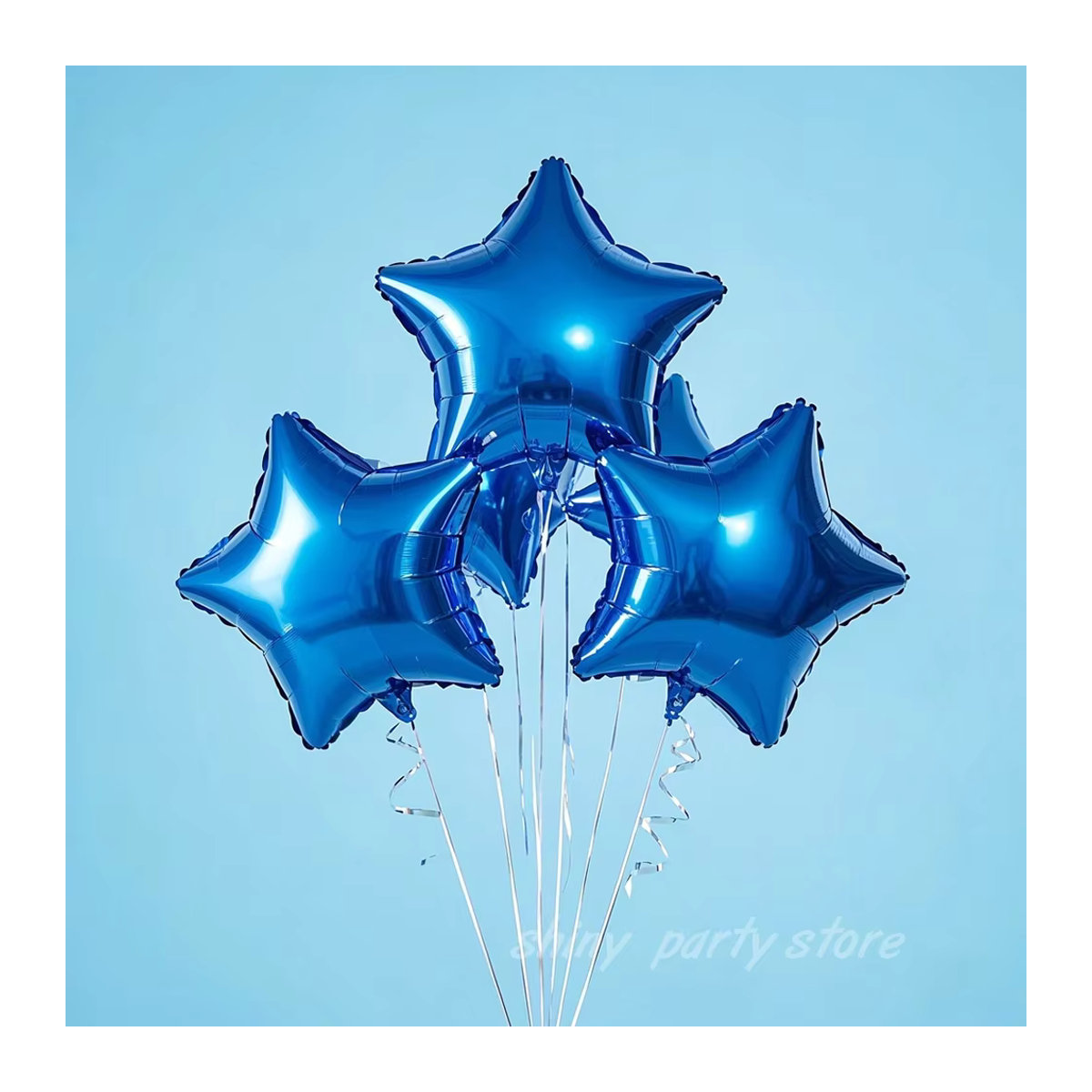 Gold Star GSF Aluminiumfolien-Ballon in Gold und Luftblau, geometrisches Pentagramm für Geburtstag und Hochzeit, Durchmesser: 45,72 cm - Bild 1