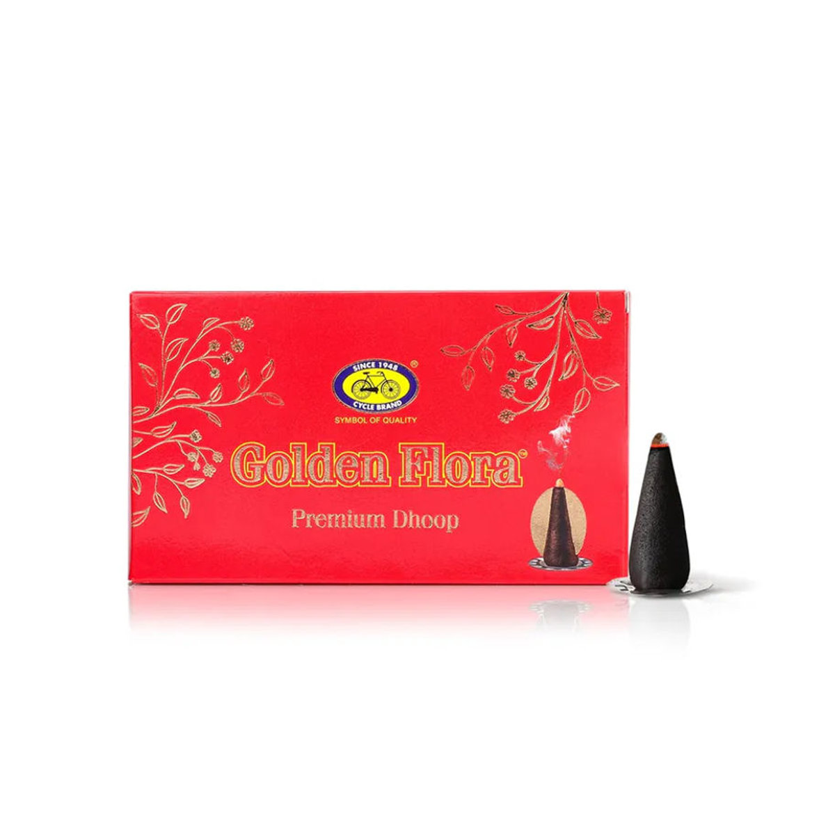Golden Flora Wet Dhoop Aromatische Weiche Räucherkegel Rot, 3er-Pack (120g) - Bild 2