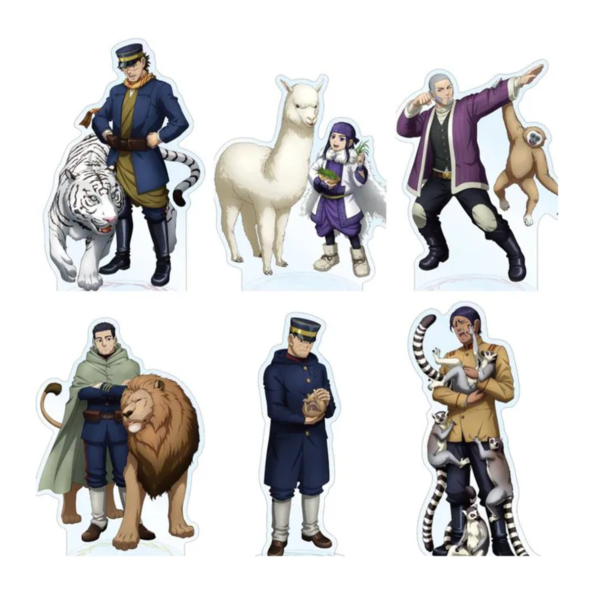 Golden Kamuy Anime Acryl Stand Modell Mehrfarbig Dekorative Schreibtisch Figur aus Kunststoff - Bild 1