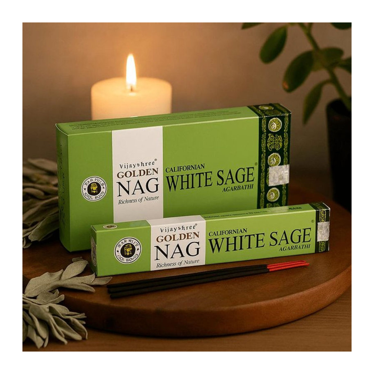 Golden Nag Weißer Salbei Räucherwerk Stick 15g - Bild 1