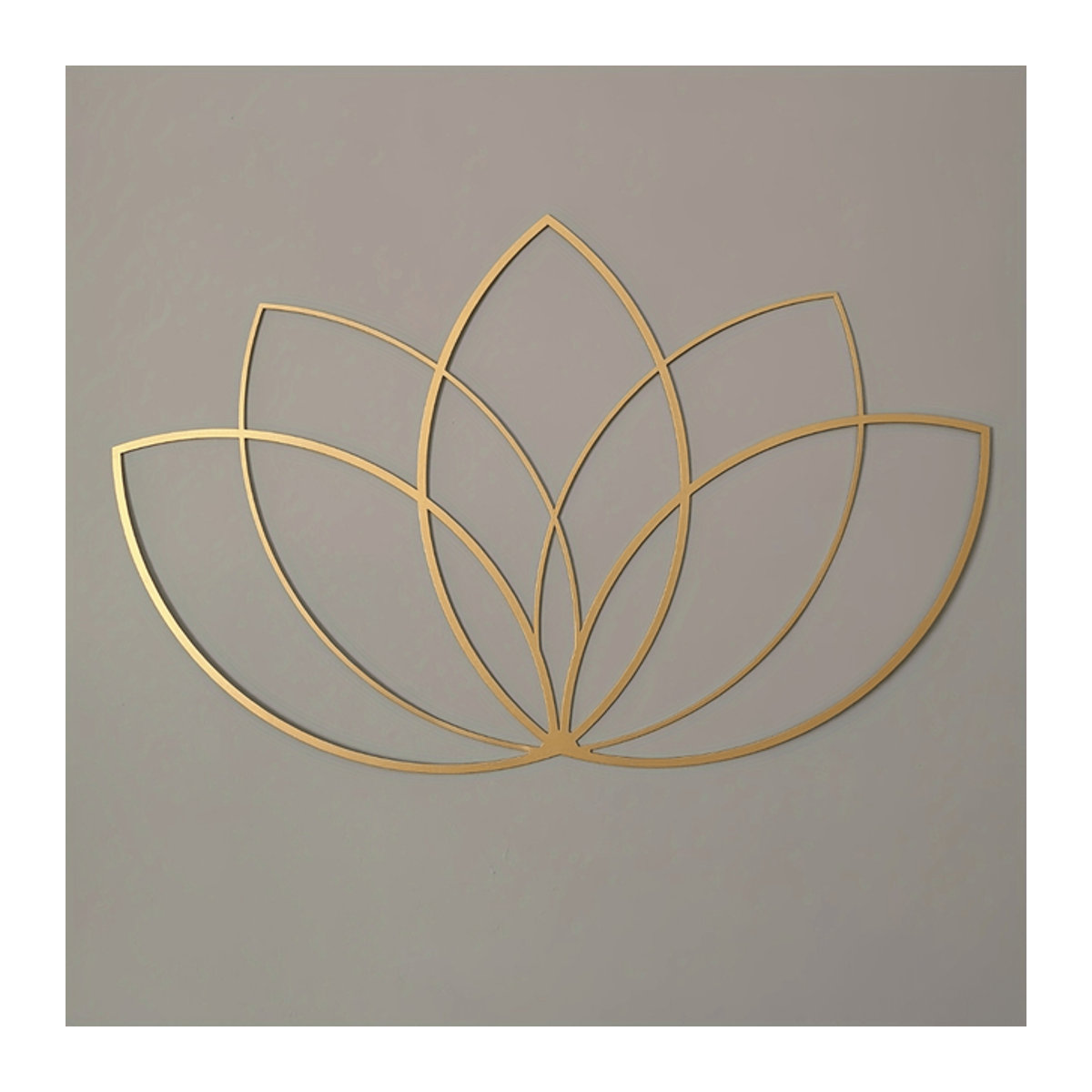 Goldene Lotus-Wandskulptur aus Metall von CIFBUY für moderne Wohnzimmer und Schlafzimmer - Bild 1