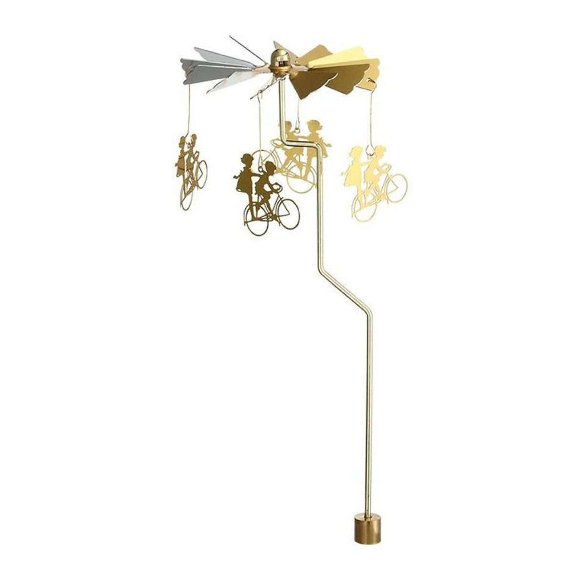 Goldener rotierender Kerzenhalter aus Metall für Teelichter zur Hochzeitsdekoration - Bild 1