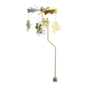 Goldener rotierender Kerzenhalter aus Metall für Teelichter zur Hochzeitsdekoration