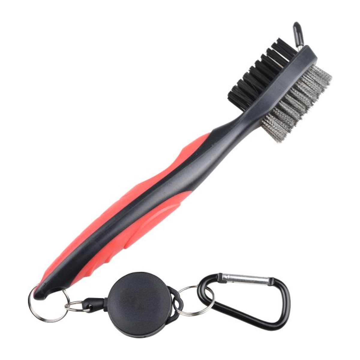 Golf Club Reinigungsbürste mit zwei Seiten für Golf Putter und Keil in Rot oder Schwarz/Rot - Bild 1