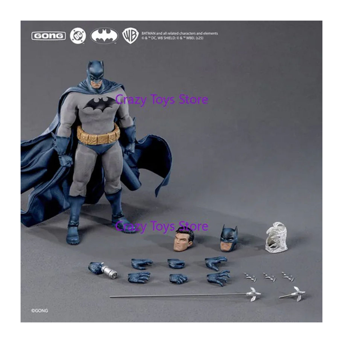 Gong Studio Batman Hush Series The Silence Anime-Sammelfigur im Maßstab 1:12, Schwarz - Bild 1