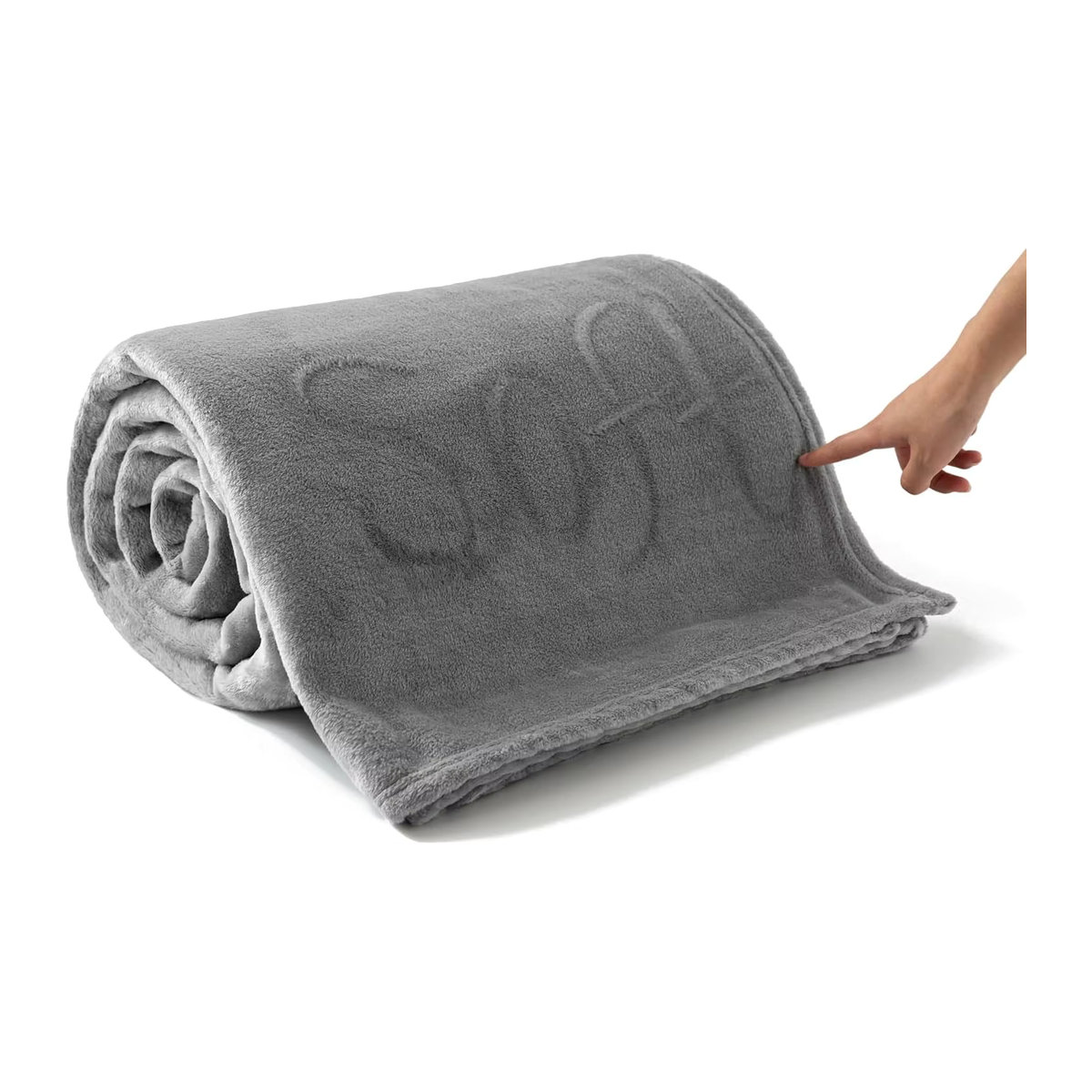 Good Nite Kuscheldecke aus Fleece in Grau, weiche Tagesdecke für Erwachsene - Bild 2