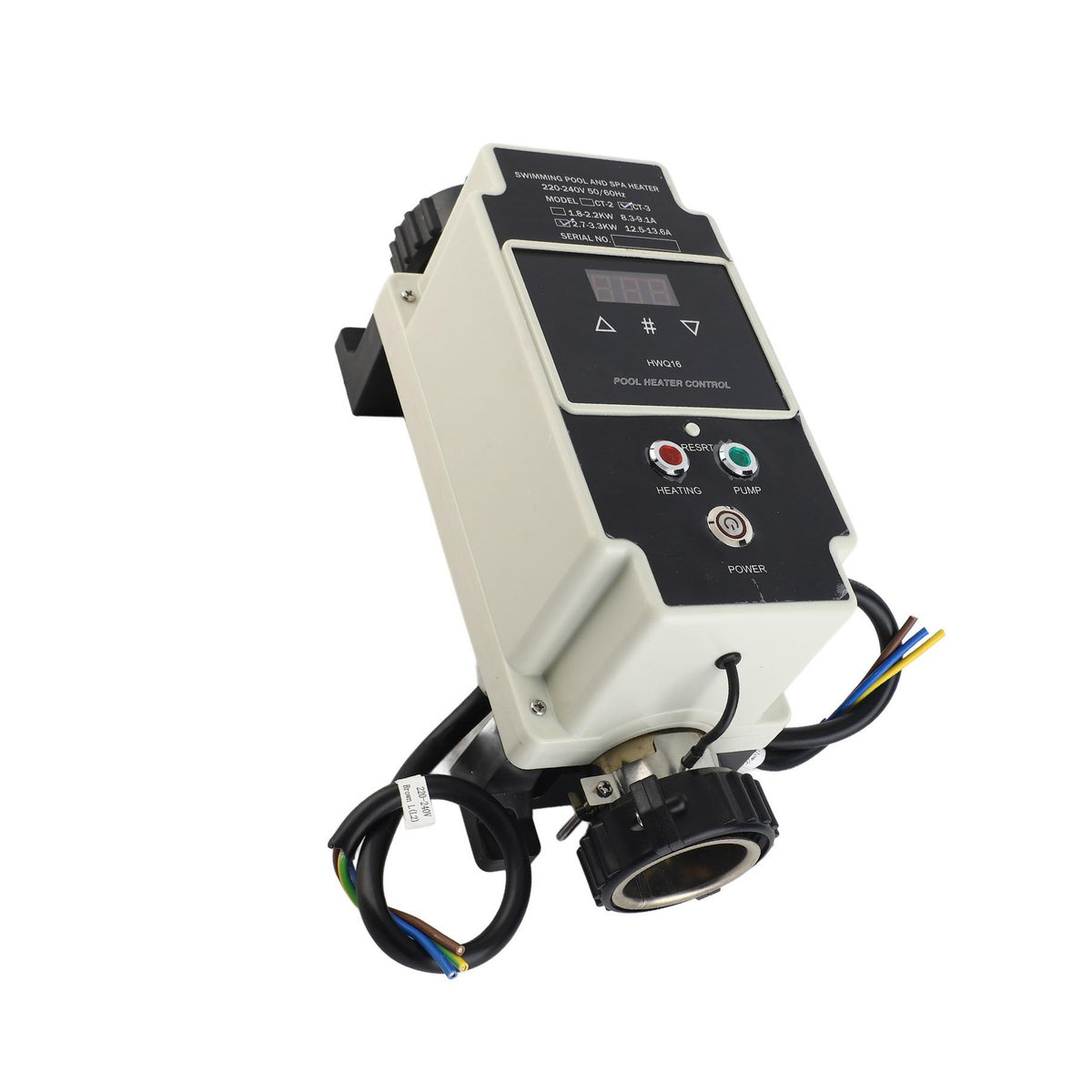 GoolRC Elektrische Poolheizung mit Digitalthermostat für Schwimmbad und Whirlpool aus Edelstahl, 2,7 bis 3,3 kW - Bild 6