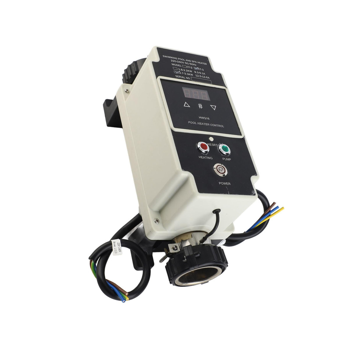 GoolRC Elektrische Poolheizung mit Digitalthermostat für Schwimmbad und Whirlpool aus Edelstahl, 2,7 bis 3,3 kW - Bild 8