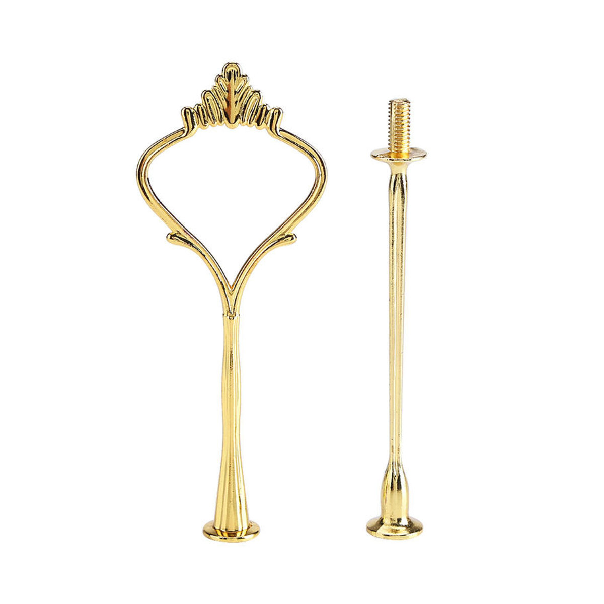 GoolRC Etagere aus Metall in Gold für Kuchen und Obst mit 2 Ebenen und Griff - Bild 1