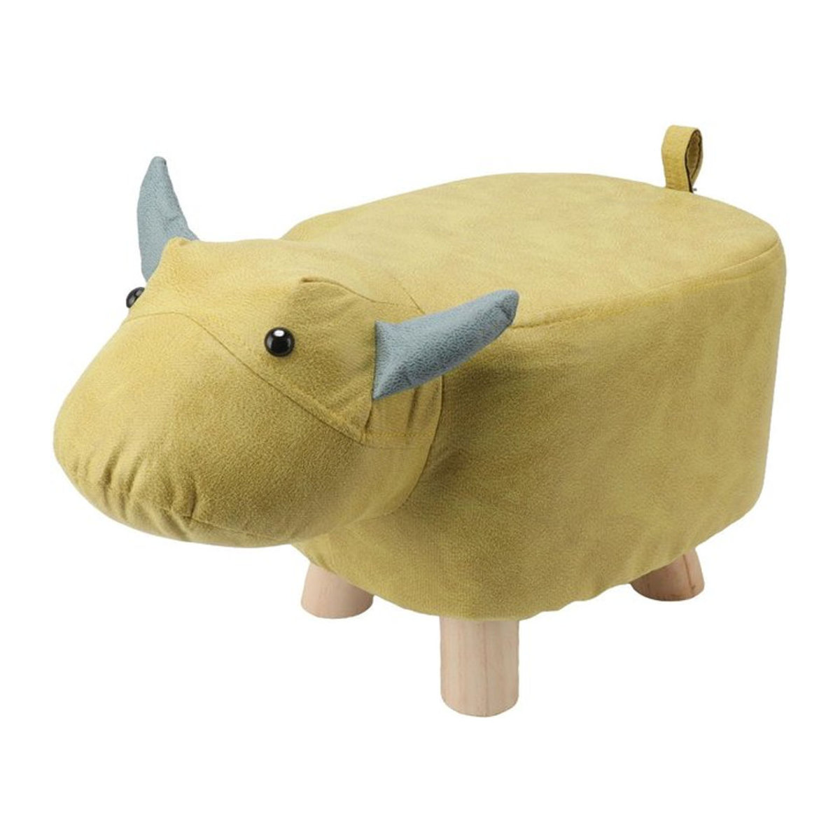 GoolRC Kinderstuhl in Tierform aus Samt und Kiefernholz, Gelb, B/T/H: 30 x 25 x 24 cm - Bild 1