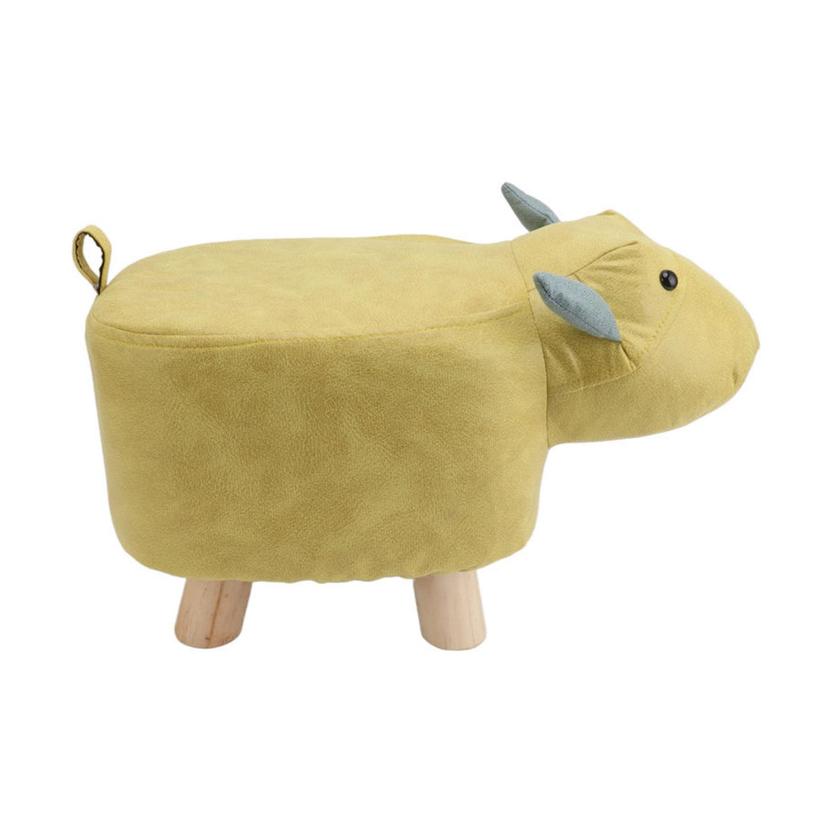 GoolRC Kinderstuhl in Tierform aus Samt und Kiefernholz, Gelb, B/T/H: 30 x 25 x 24 cm - Bild 3