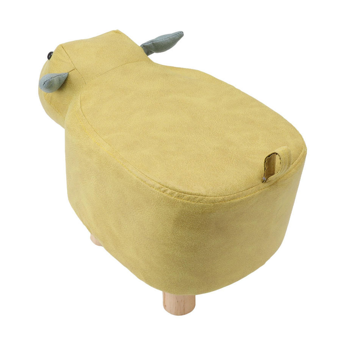 GoolRC Kinderstuhl in Tierform aus Samt und Kiefernholz, Gelb, B/T/H: 30 x 25 x 24 cm - Bild 4