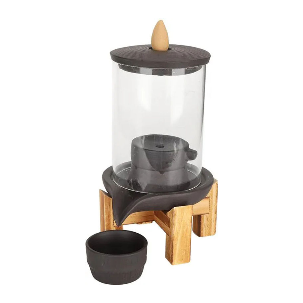 GoolRC Rückfluss-Räucherer aus rotem Porzellan mit Good Luck Design zur Hausdekoration - Bild 1
