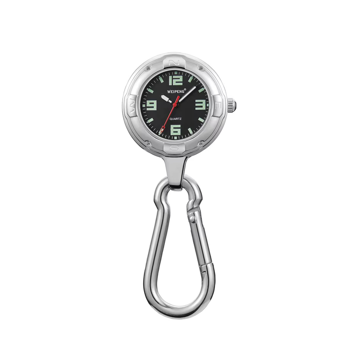 Gorben Wanduhr im Vintage-Stil aus Metall, runde analoge Quarz-Hängeuhr mit Beleuchtung, Silber - Bild 6