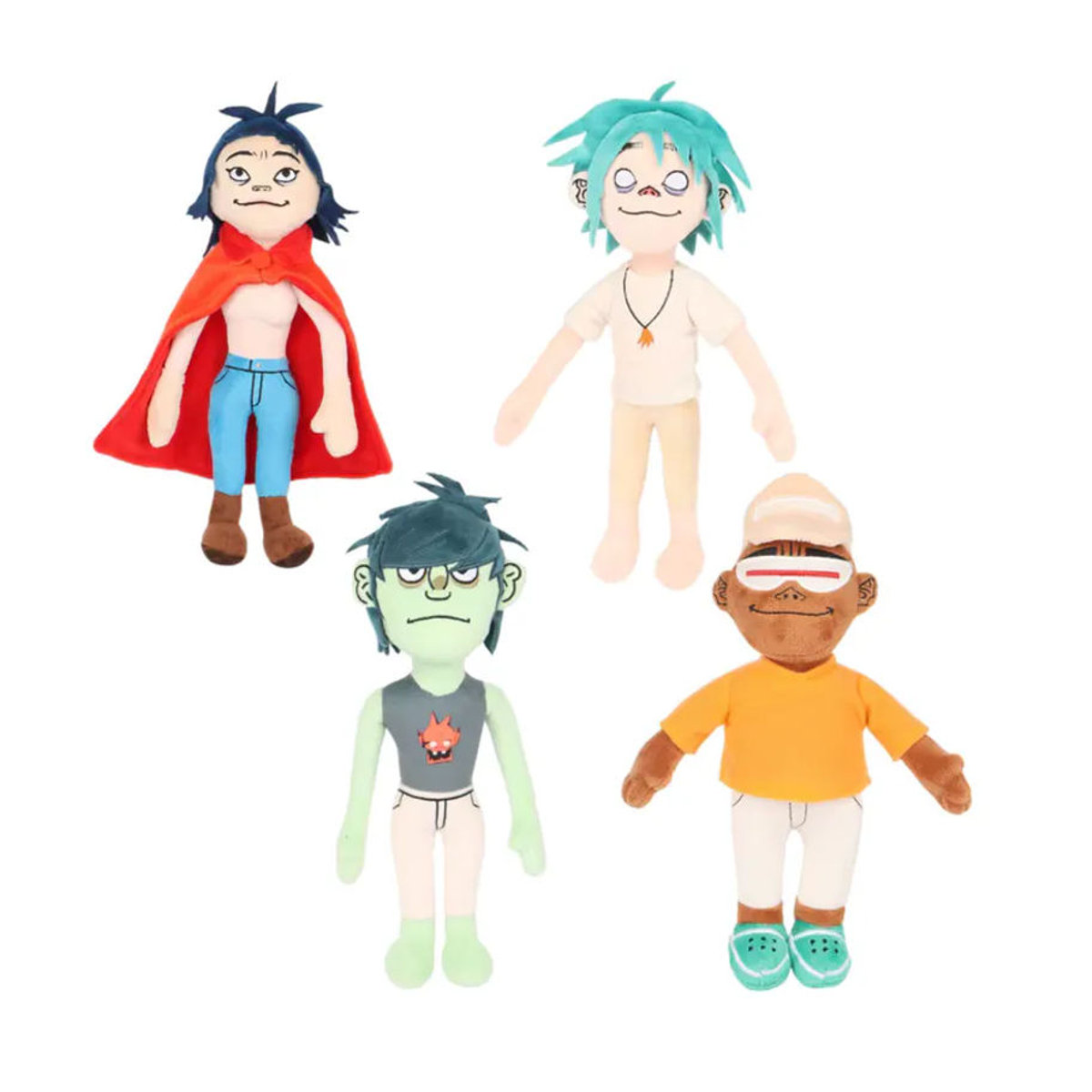 Gorillaz Anime Plüschfiguren Noodle Murdoc Niccals und Russel Hobbs mehrfarbig - Bild 2