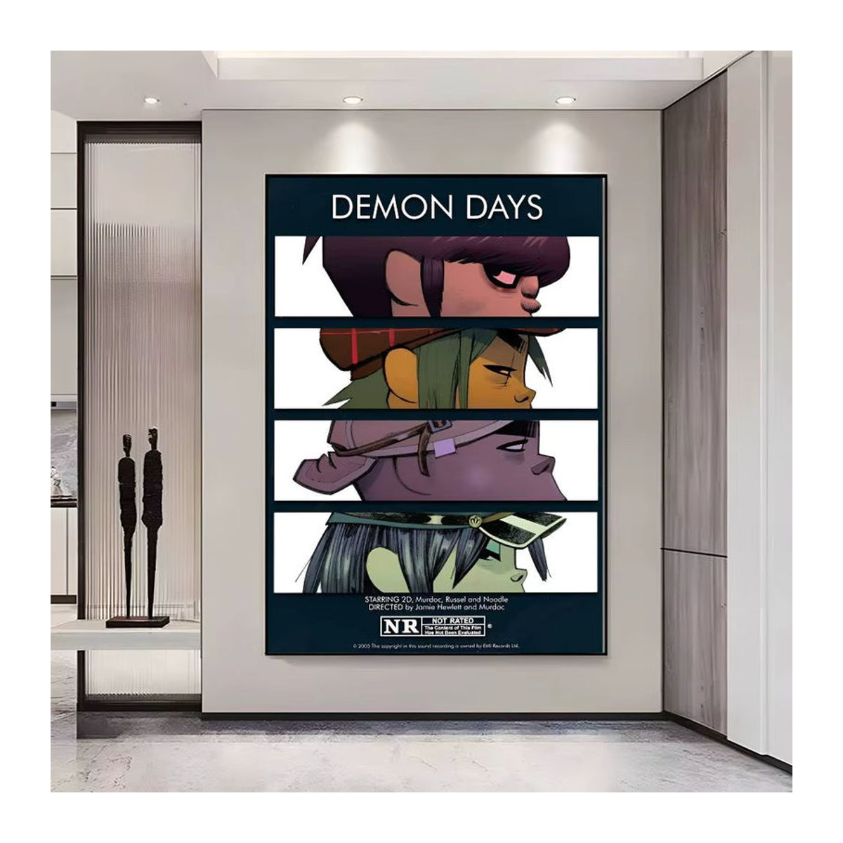 Gorillaz HD-Poster Porträt Mehrfarbig Selbstklebend und Wasserfest als Wanddekoration - Bild 1