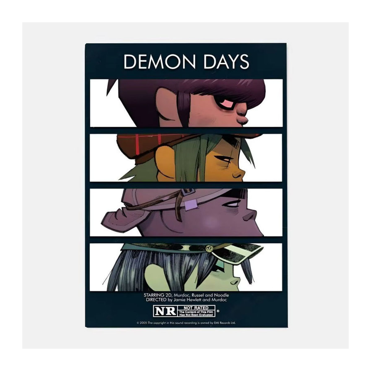 Gorillaz HD-Poster Porträt Mehrfarbig Selbstklebend und Wasserfest als Wanddekoration - Bild 2