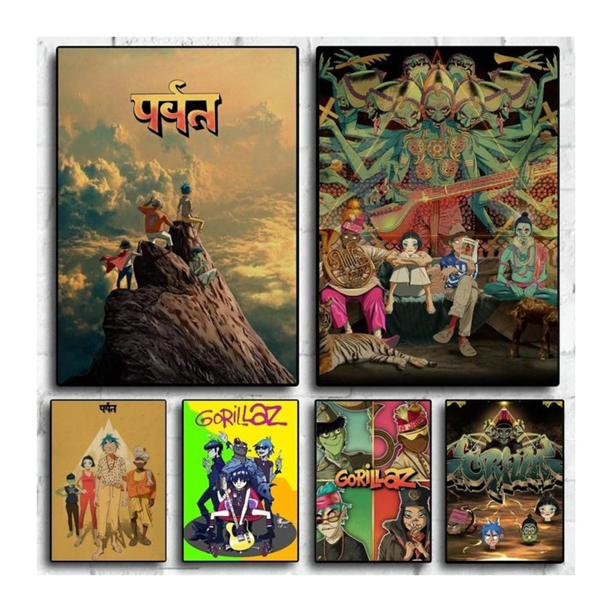 Gorillaz The Mountain Poster Aufkleber mehrfarbig aus Papier für deine Wanddekoration - Bild 1