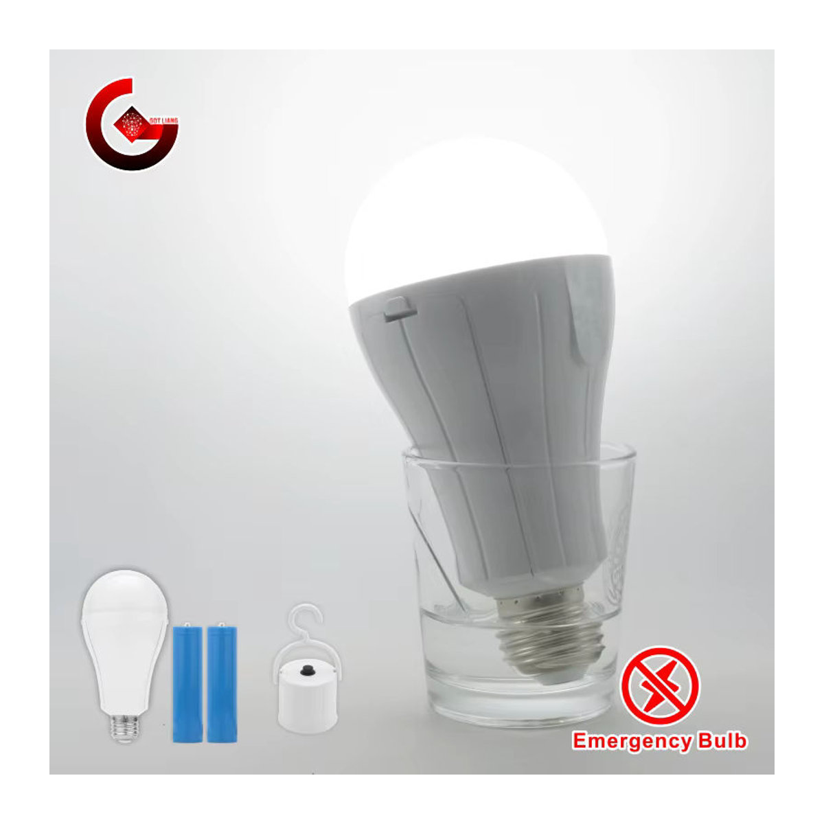 GOT LIANG 15 W LED-Notfall-Glühbirne E27 mit 1600 mAh Akku in Kaltweiß für Stromausfall, Camping und Garten - Bild 2