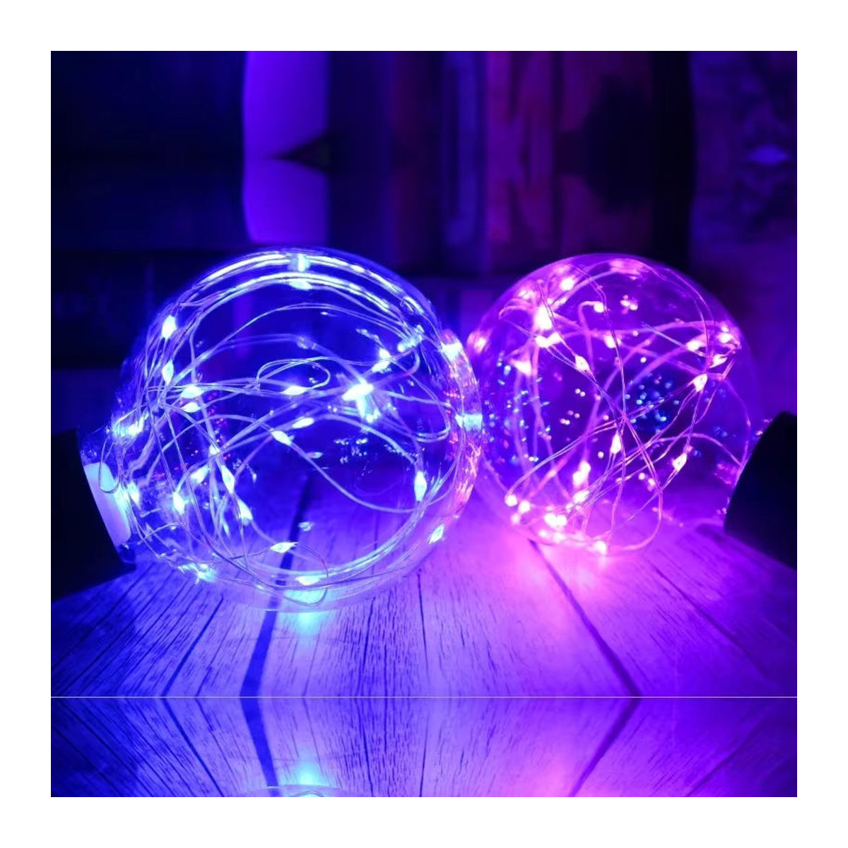 GOT LIANG LED Edison Retro Glühbirne E27 G95 Bunt RGB mit Kupferdraht und Glas - Bild 5