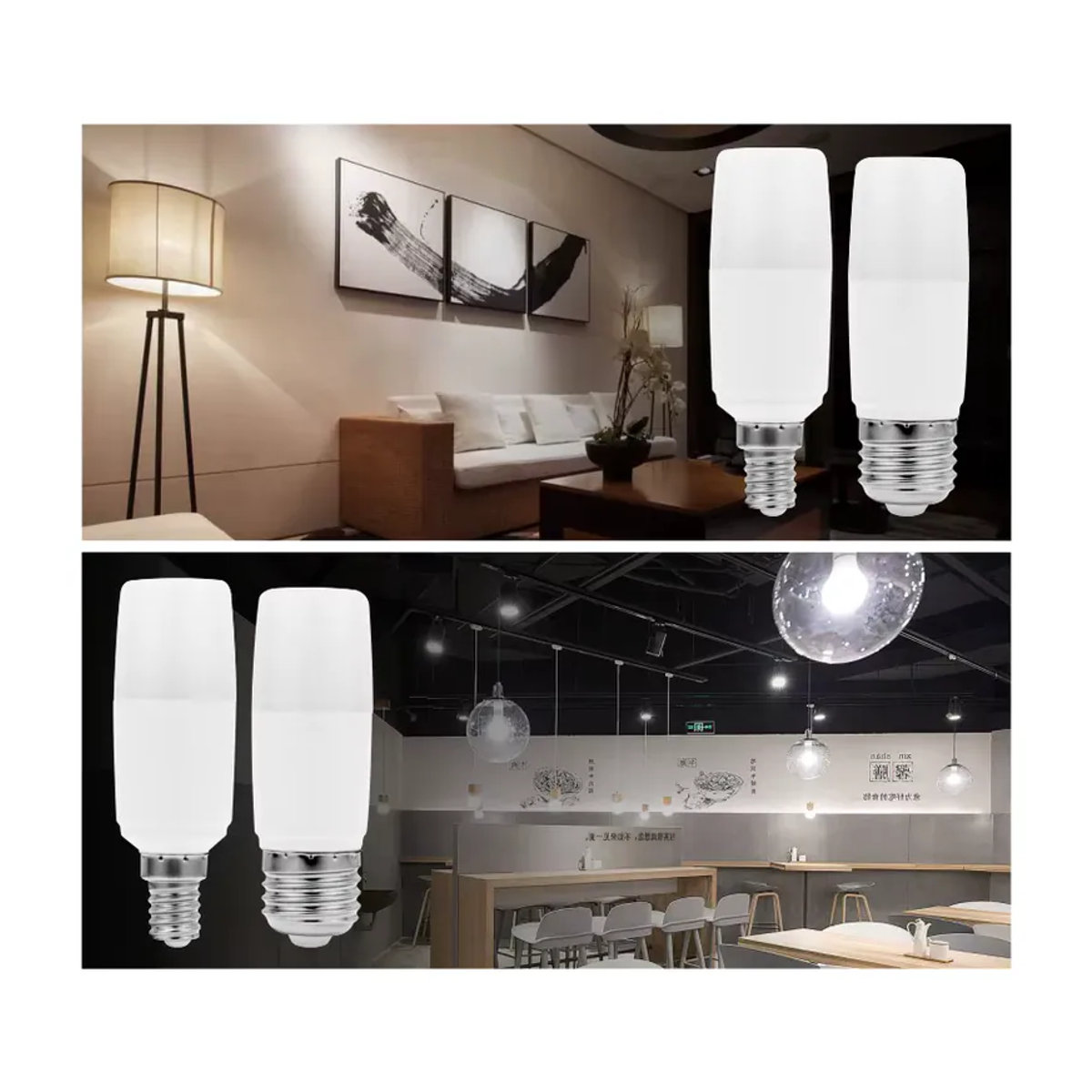 GOT LIANG LED Mais Birne Zylindrische Glühbirne E27 E14 Minimalistisch für Kronleuchter und Kerzenlicht 220V-240V - Bild 4