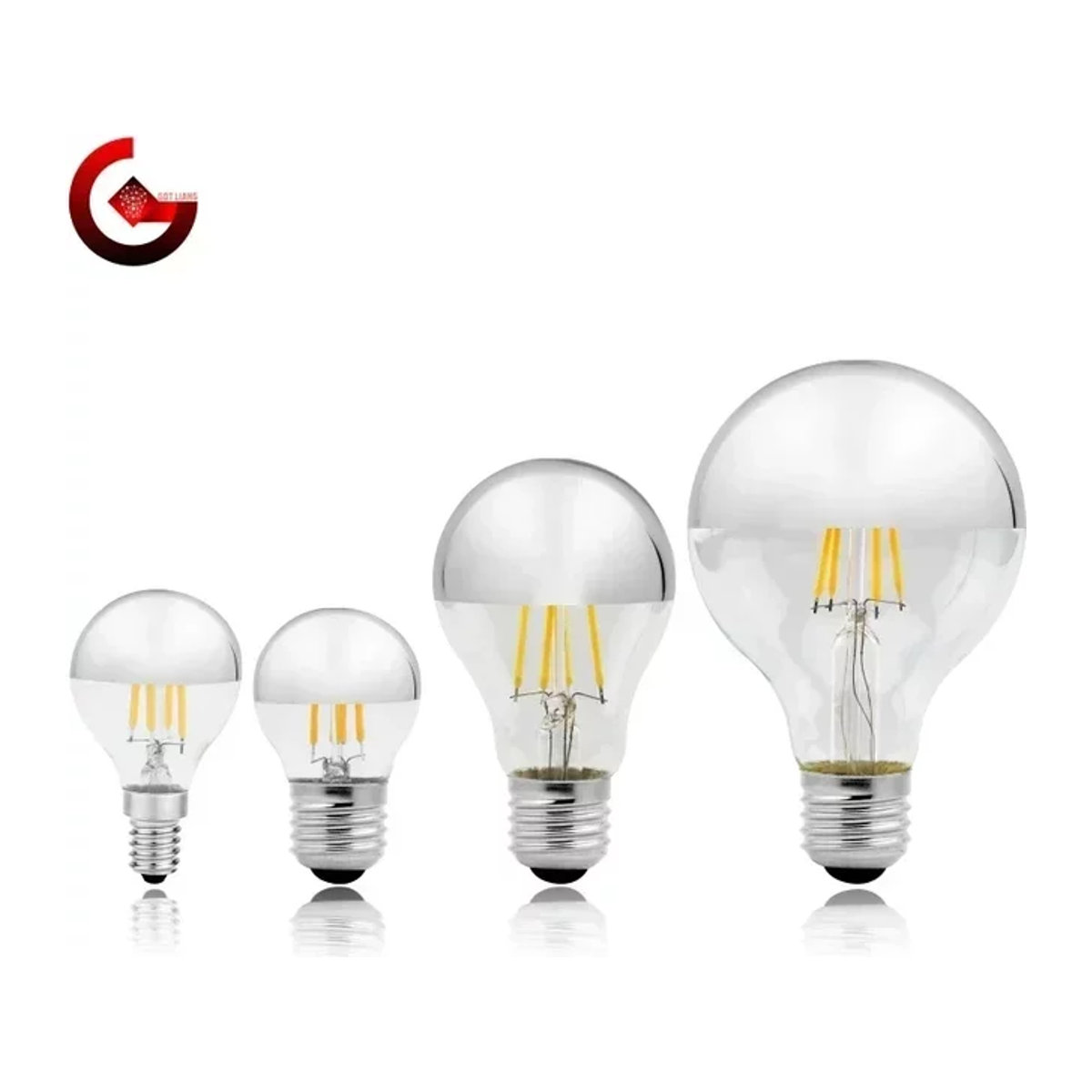 GOT LIANG Retro Edison LED Filament Lampe Silber Warmweiß E14 E27 4W - Bild 1
