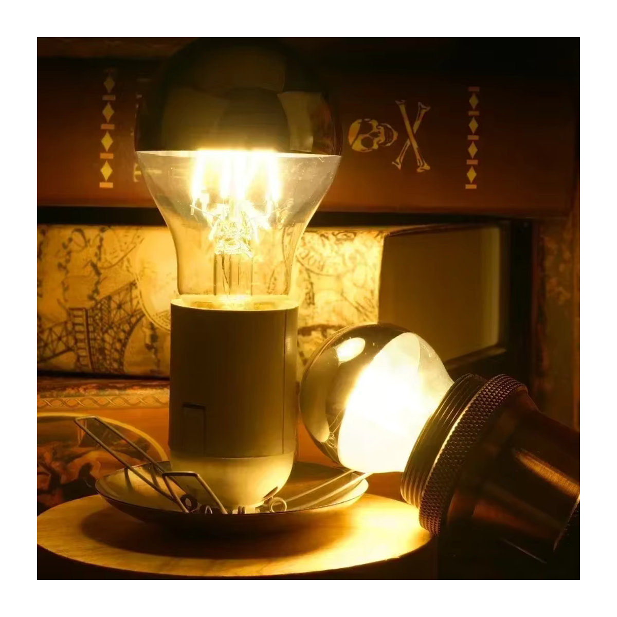 GOT LIANG Retro Edison LED Filament Lampe Silber Warmweiß E14 E27 4W - Bild 2