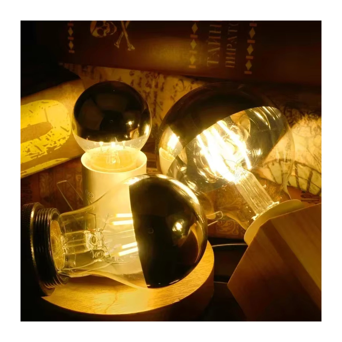 GOT LIANG Retro Edison LED Filament Lampe Silber Warmweiß E14 E27 4W - Bild 3