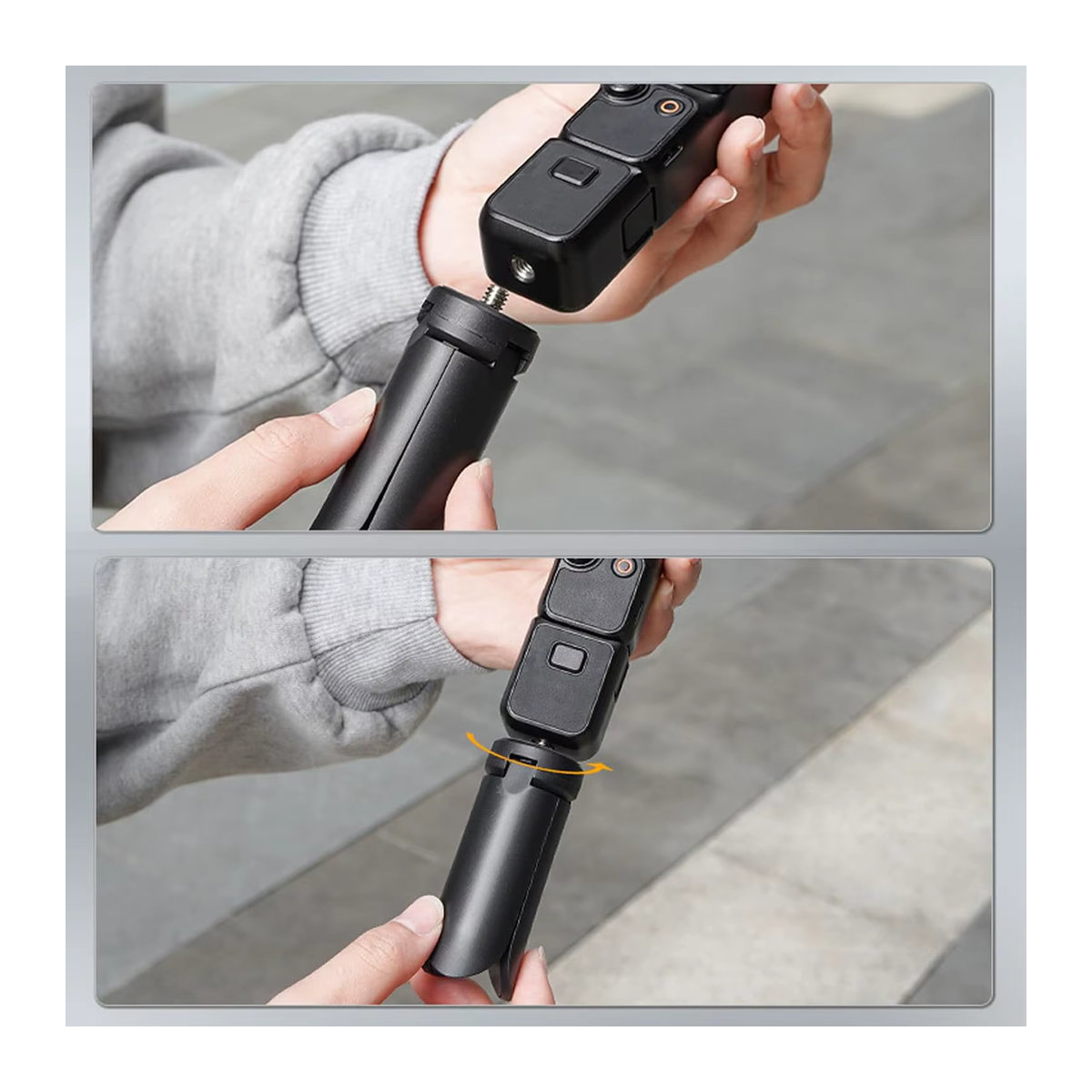 GOT-TOG Desktop-Stativ für DJI Pocket 2 3, GoPro Action 2 4 und Osmo Mobile 6 5 4 3 2 Stabilisator Gimbal in Schwarz - Bild 4