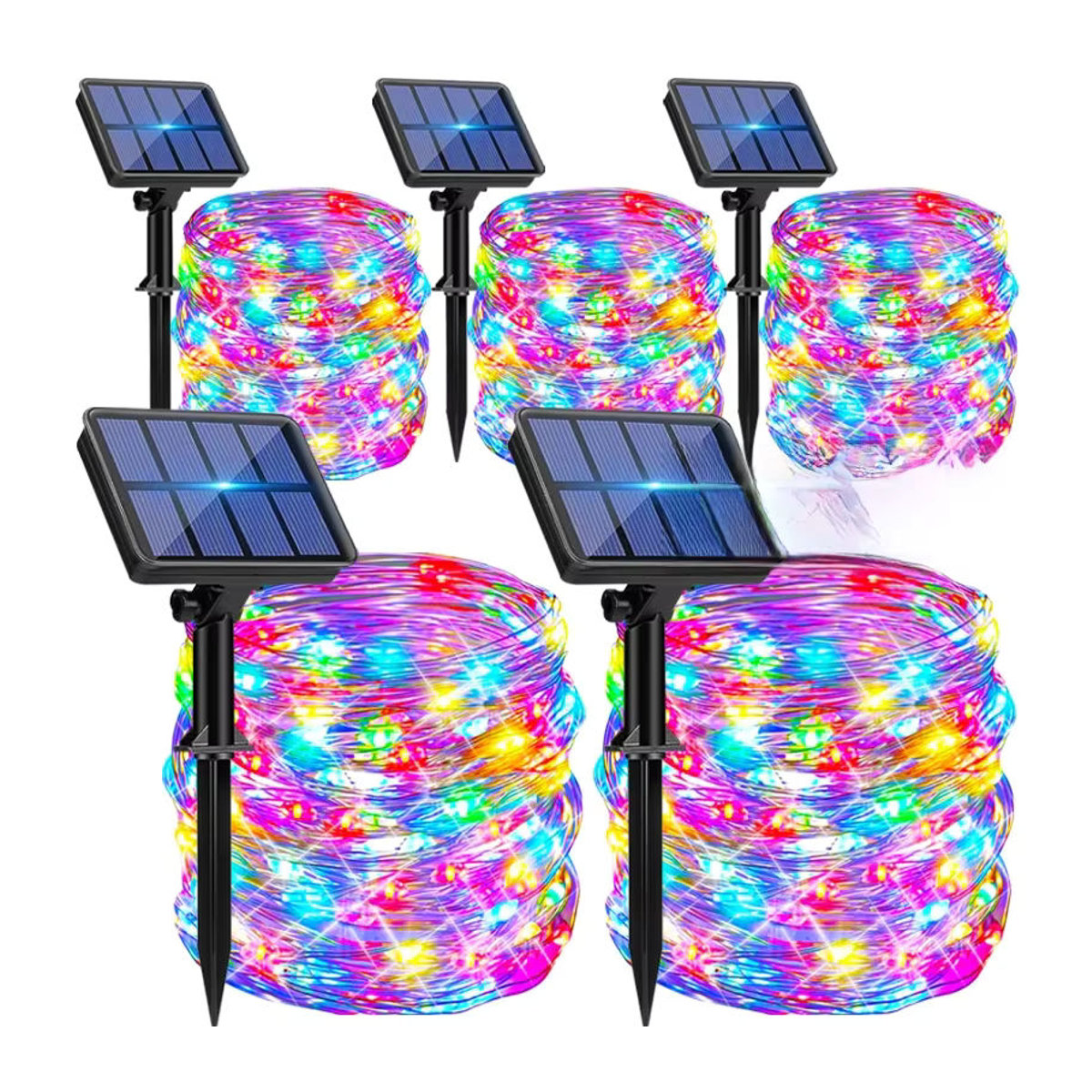 GOTP Solar LED Lichterkette Outdoor Wasserdicht mit 8 Modi für Weihnachtsdekoration Garten Balkon und Terrasse - Bild 2